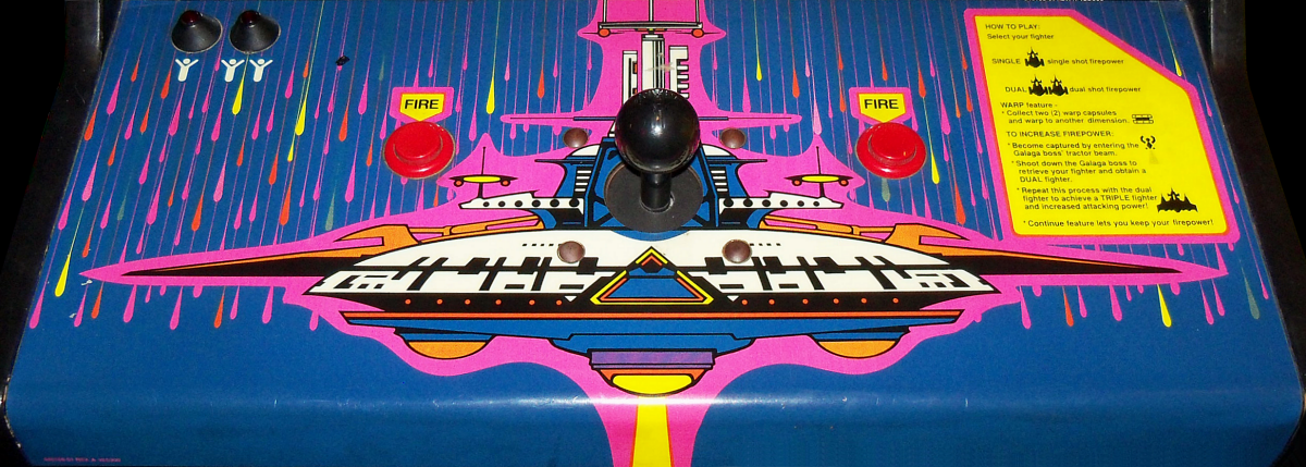 Galaga '88 control panel